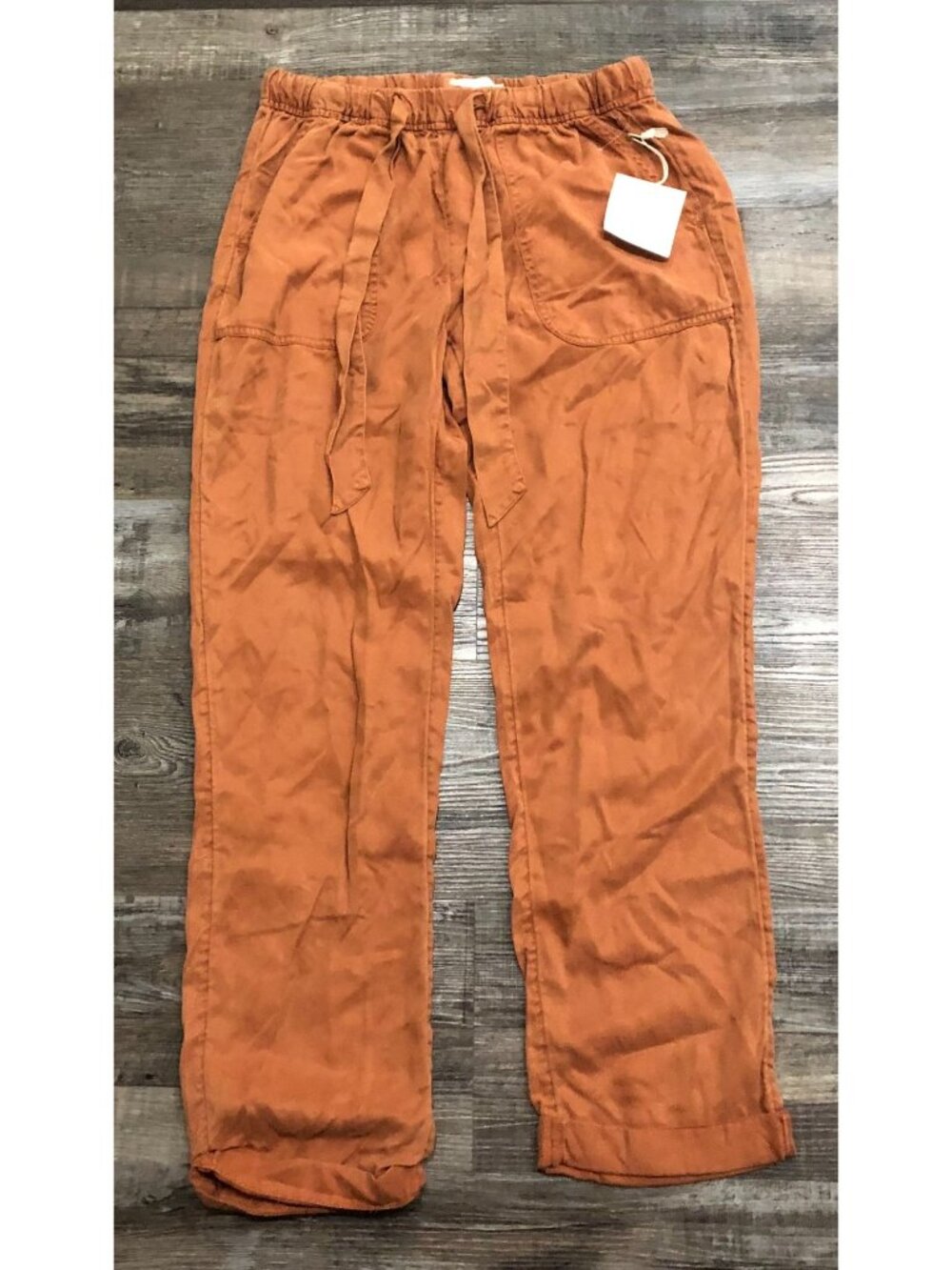 Cynthia Rowley Womens Small Orange Tencel Casual Pants New with Tags